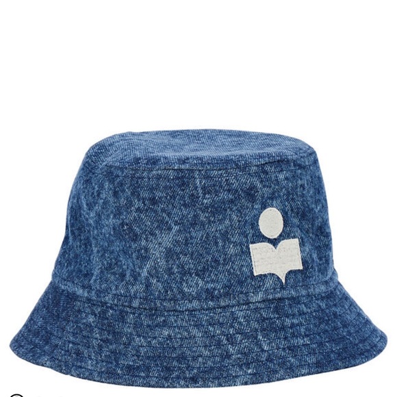 Isabel Marant Haley Denim Bucket Hat - Picture 2 of 4